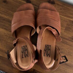 Miz Mooz - Gaia Leather Platform Sandals in Tan